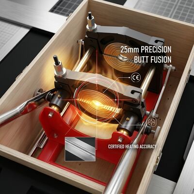 Heckenschweißgerät 800 mm für HDPE-Rohre | ISO 21307 Standard