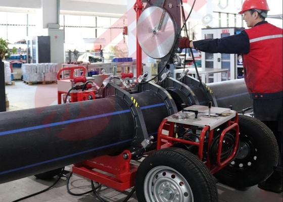 Hydraulischer Kolben-Schweißer Feld IPS 16", Rohr-Schmelzschweißen-Maschine mit Kran